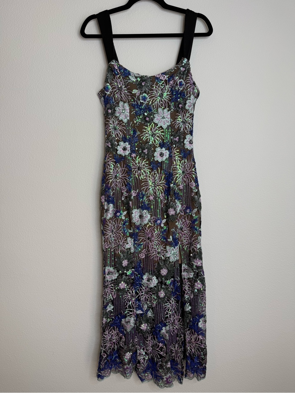 ELLIATT Paige Sequin Mesh Midi Dress Sz Small - Picture 5 of 16
